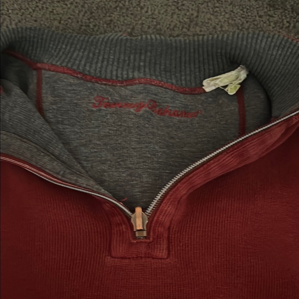 Tommy sweater maroon and brown medium